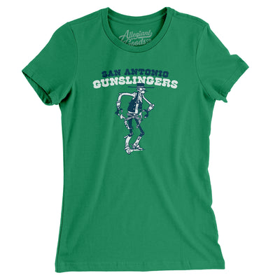 San Antonio Gunslingers Football Women's T-Shirt-Kelly-Allegiant Goods Co. Vintage Sports Apparel