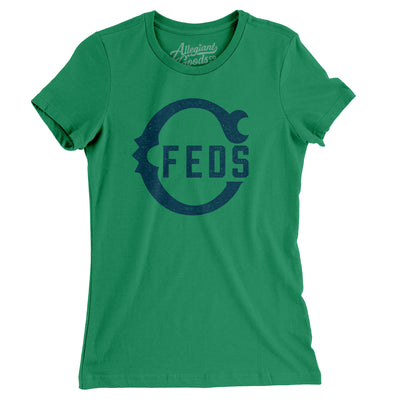 Chicago Feds Baseball Women's T-Shirt-Kelly-Allegiant Goods Co. Vintage Sports Apparel