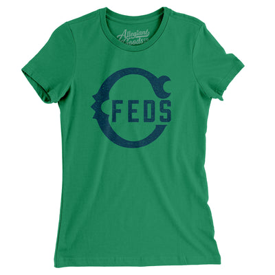 Chicago Feds Baseball Women's T-Shirt-Kelly-Allegiant Goods Co. Vintage Sports Apparel