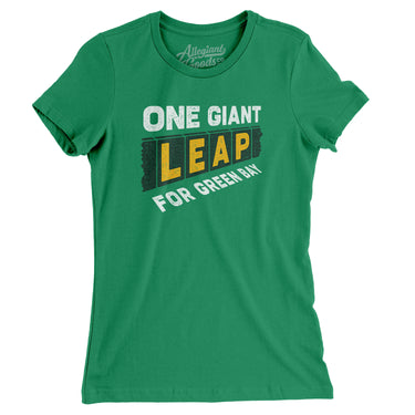 One Giant Leap For Green Bay Women's T-Shirt-Allegiant Goods Co. Vintage Sports Apparel