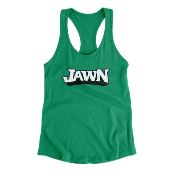 Football Jawn Women's Racerback Tank-Kelly Green-Allegiant Goods Co. Vintage Sports Apparel