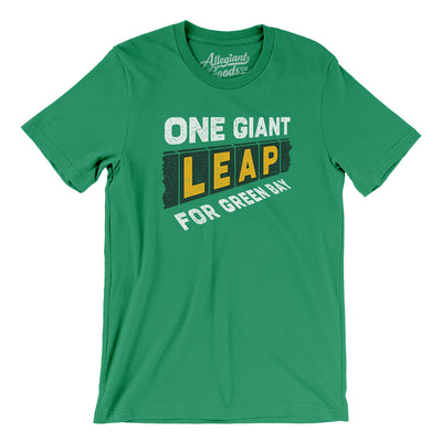 One Giant Leap For Green Bay Men/Unisex T-Shirt-Kelly-Allegiant Goods Co. Vintage Sports Apparel