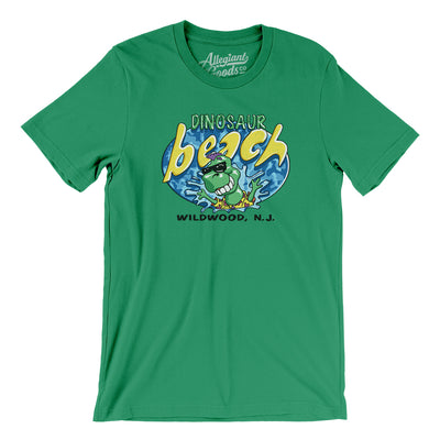 Dinosaur Beach Amusement Park Men/Unisex T-Shirt-Kelly-Allegiant Goods Co. Vintage Sports Apparel
