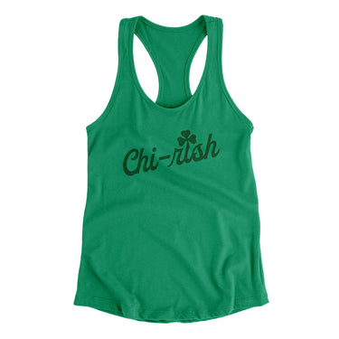 Chi-rish Women's Racerback Tank-Kelly Green-Allegiant Goods Co. Vintage Sports Apparel