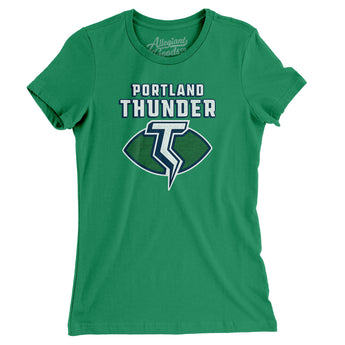 Portland Thunder Football Women's T-Shirt-Allegiant Goods Co. Vintage Sports Apparel