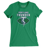 Portland Thunder Football Women's T-Shirt-Allegiant Goods Co. Vintage Sports Apparel