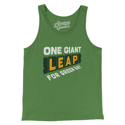 One Giant Leap For Green Bay Men/Unisex Tank Top-Leaf-Allegiant Goods Co. Vintage Sports Apparel
