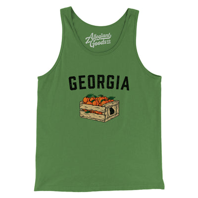 Georgia Peach Crate Men/Unisex Tank Top-Leaf-Allegiant Goods Co. Vintage Sports Apparel