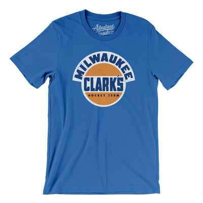 Milwaukee Clarks Hockey Men/Unisex T-Shirt-True Royal-Allegiant Goods Co. Vintage Sports Apparel