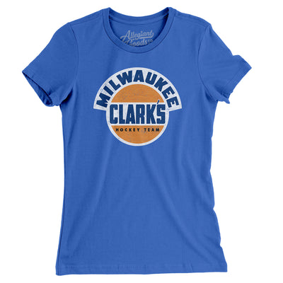 Milwaukee Clarks Hockey Women's T-Shirt-Allegiant Goods Co. Vintage Sports Apparel