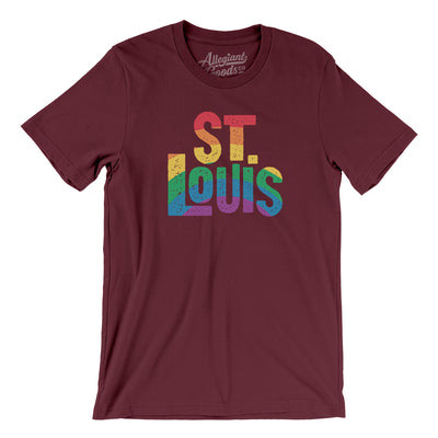 St. Louis Missouri Pride Men/Unisex T-Shirt-Maroon-Allegiant Goods Co. Vintage Sports Apparel