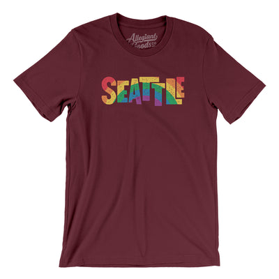 Seattle Washington Pride Men/Unisex T-Shirt-Maroon-Allegiant Goods Co. Vintage Sports Apparel