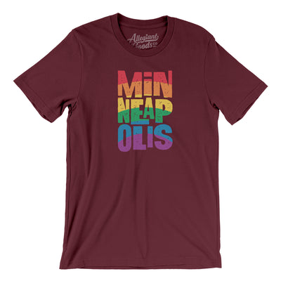 Minneapolis Minnesota Pride Men/Unisex T-Shirt-Maroon-Allegiant Goods Co. Vintage Sports Apparel