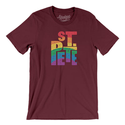 St. Petersburg Florida Pride Men/Unisex T-Shirt-Maroon-Allegiant Goods Co. Vintage Sports Apparel