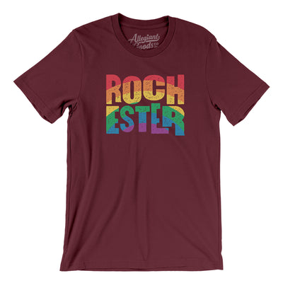 Rochester New York Pride Men/Unisex T-Shirt-Maroon-Allegiant Goods Co. Vintage Sports Apparel