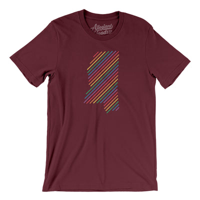 Mississippi Pride State Men/Unisex T-Shirt-Maroon-Allegiant Goods Co. Vintage Sports Apparel