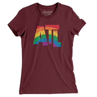Atlanta Georgia Pride Women's T-Shirt-Maroon-Allegiant Goods Co. Vintage Sports Apparel