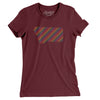 Montana Pride State Women's T-Shirt-Maroon-Allegiant Goods Co. Vintage Sports Apparel
