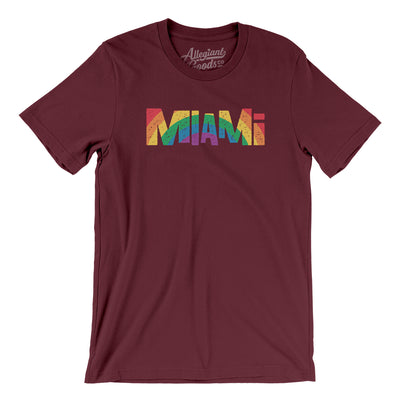 Miami Florida Pride Men/Unisex T-Shirt-Maroon-Allegiant Goods Co. Vintage Sports Apparel