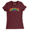 Dallas Texas Pride Women's T-Shirt-Maroon-Allegiant Goods Co. Vintage Sports Apparel