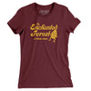 Enchanted Forest Amusement Park Women's T-Shirt-Maroon-Allegiant Goods Co. Vintage Sports Apparel