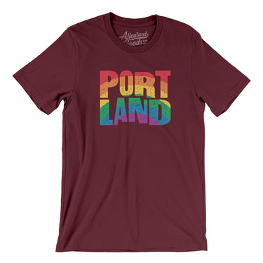 Portland Oregon Pride Men/Unisex T-Shirt-Allegiant Goods Co. Vintage Sports Apparel