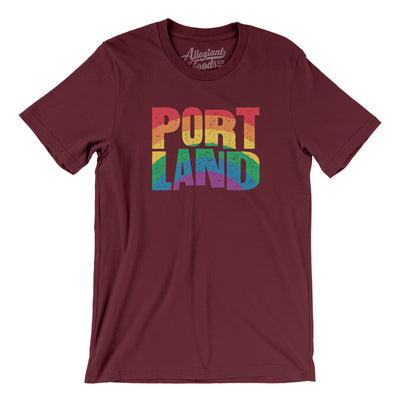 Portland Oregon Pride Men/Unisex T-Shirt-Maroon-Allegiant Goods Co. Vintage Sports Apparel