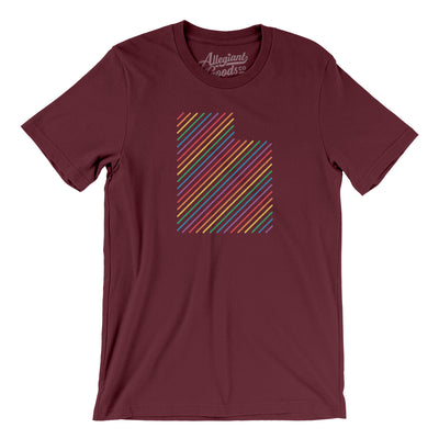 Utah Pride State Men/Unisex T-Shirt-Maroon-Allegiant Goods Co. Vintage Sports Apparel