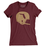 Florida Vintage Football Helmet Women's T-Shirt-Allegiant Goods Co. Vintage Sports Apparel