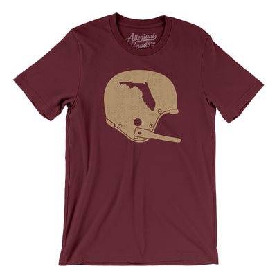 Florida Vintage Football Helmet Men/Unisex T-Shirt-Maroon-Allegiant Goods Co. Vintage Sports Apparel