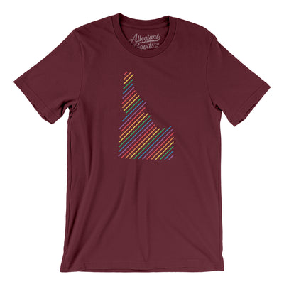 Idaho Pride State Men/Unisex T-Shirt-Maroon-Allegiant Goods Co. Vintage Sports Apparel