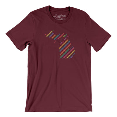 Michigan Pride State Men/Unisex T-Shirt-Maroon-Allegiant Goods Co. Vintage Sports Apparel