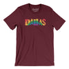 Dallas Texas Pride Men/Unisex T-Shirt-Maroon-Allegiant Goods Co. Vintage Sports Apparel