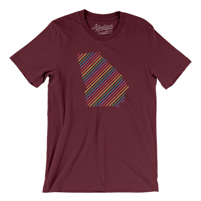 Georgia Pride State Men/Unisex T-Shirt-Maroon-Allegiant Goods Co. Vintage Sports Apparel
