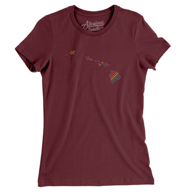 Hawaii Pride State Women's T-Shirt-Allegiant Goods Co. Vintage Sports Apparel