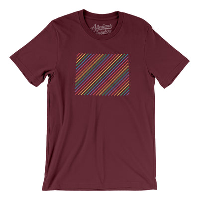 Wyoming Pride State Men/Unisex T-Shirt-Maroon-Allegiant Goods Co. Vintage Sports Apparel