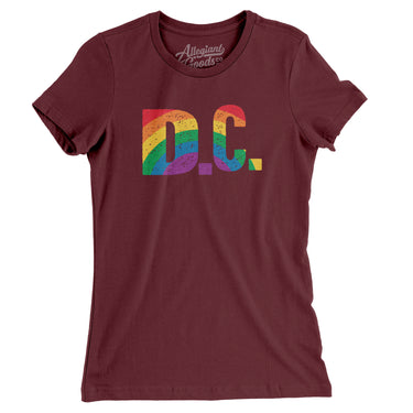Washington D.C Pride Women's T-Shirt-Maroon-Allegiant Goods Co. Vintage Sports Apparel