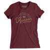 Drink Like a Kansan Women's T-Shirt-Maroon-Allegiant Goods Co. Vintage Sports Apparel