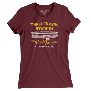 Pittsburgh Three Rivers Stadium Women's T-Shirt-Allegiant Goods Co. Vintage Sports Apparel