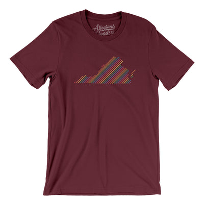 Virginia Pride State Men/Unisex T-Shirt-Maroon-Allegiant Goods Co. Vintage Sports Apparel