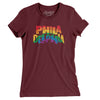 Philadelphia Pennsylvania Pride Women's T-Shirt-Maroon-Allegiant Goods Co. Vintage Sports Apparel