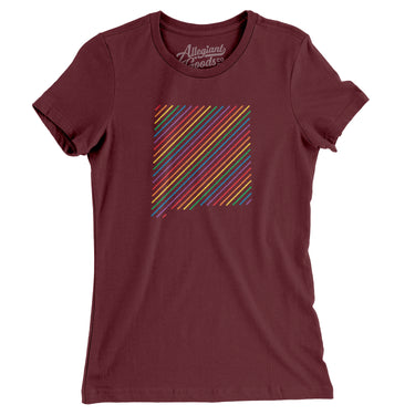 New Mexico Pride State Women's T-Shirt-Maroon-Allegiant Goods Co. Vintage Sports Apparel
