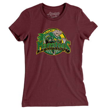 Miami Manatees Hockey Women's T-Shirt-Allegiant Goods Co. Vintage Sports Apparel