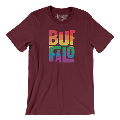 Buffalo New York Pride Men/Unisex T-Shirt-Maroon-Allegiant Goods Co. Vintage Sports Apparel