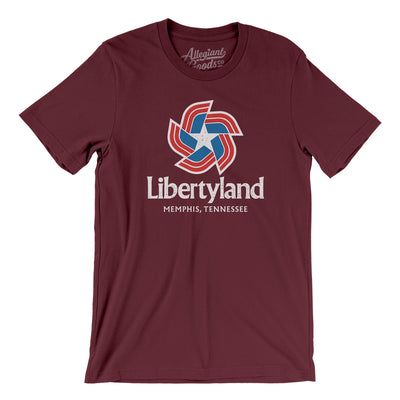 Libertyland Amusement Park Men/Unisex T-Shirt-Maroon-Allegiant Goods Co. Vintage Sports Apparel
