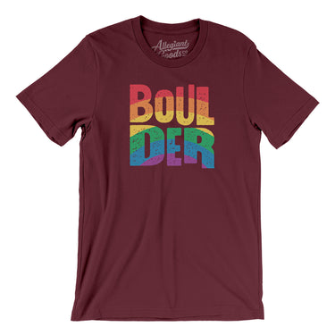 Boulder Colorado Pride Men/Unisex T-Shirt-Allegiant Goods Co. Vintage Sports Apparel