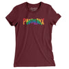 Phoenix Arizona Pride Women's T-Shirt-Maroon-Allegiant Goods Co. Vintage Sports Apparel