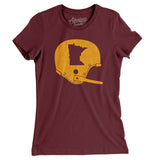 Minnesota Vintage Football Helmet Women's T-Shirt-Allegiant Goods Co. Vintage Sports Apparel