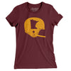 Minnesota Vintage Football Helmet Women's T-Shirt-Maroon-Allegiant Goods Co. Vintage Sports Apparel