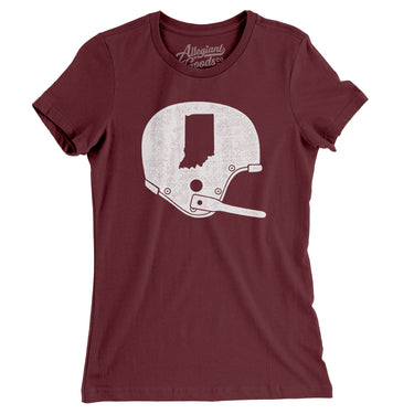 Indiana Vintage Football Helmet Women's T-Shirt-Allegiant Goods Co. Vintage Sports Apparel